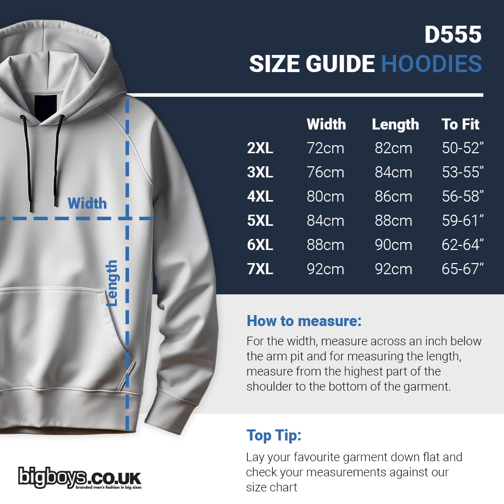 D555 Plus Size Hulk Dip Dye Hoodie Blue