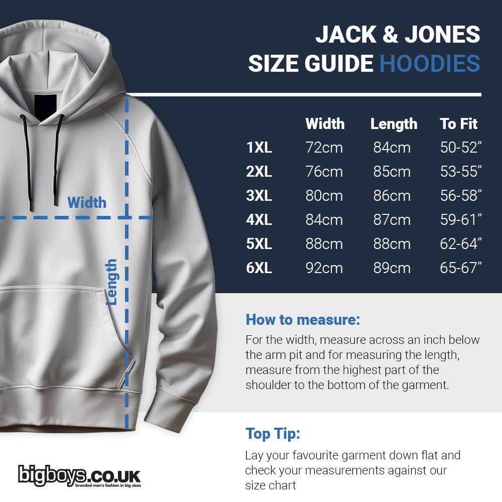 Jack & Jones Plus Size Tree Hoodie Navy Blazer