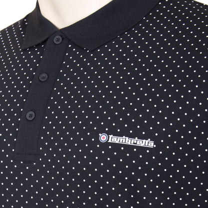 Lambretta Plus Size Lb1323 Polkadot Polo Navy