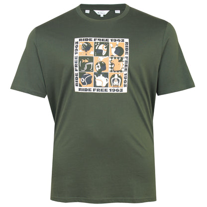 Ben Sherman Plus Size 78236 Trippy Helmets T-Shirt Camouflage