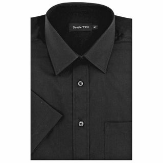 Double Two Plus Size SHX3300 Short Sleeve Shirt Black