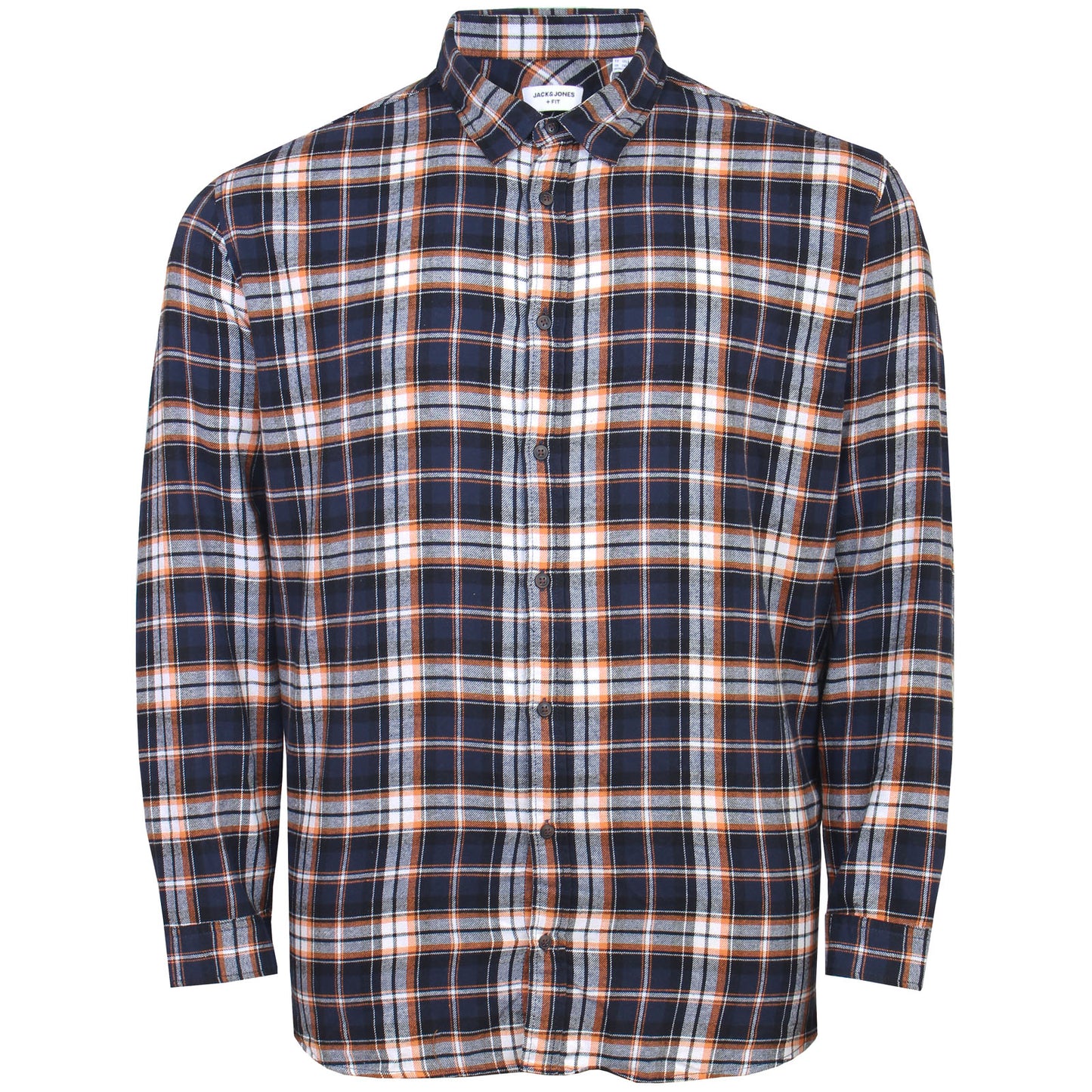 Jack & Jones Plus Size Joshua Fall Flannel Check L/S Shirt Hawaiian Sunset