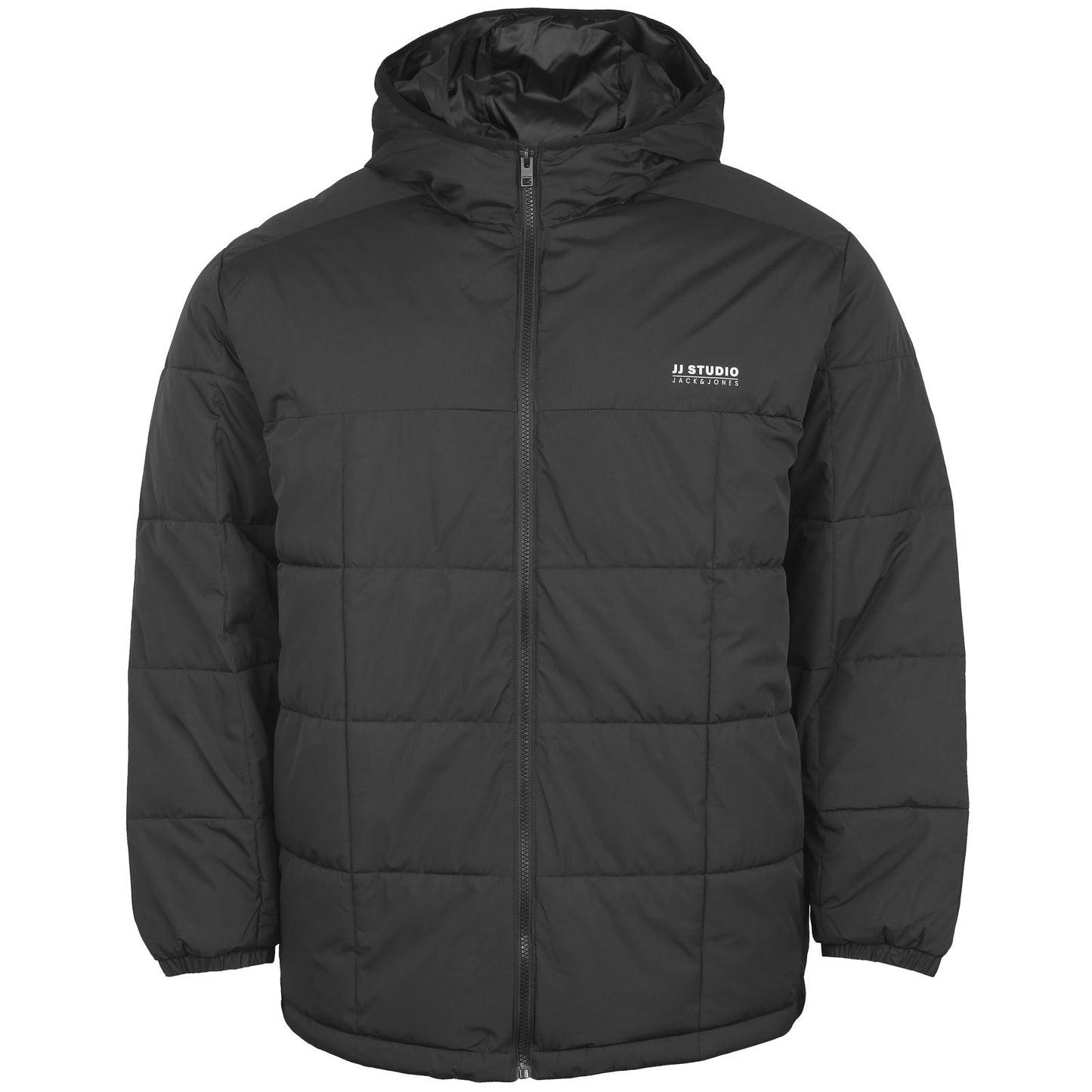 Jack & Jones Plus Size Ben Square Hooded Jacket Black