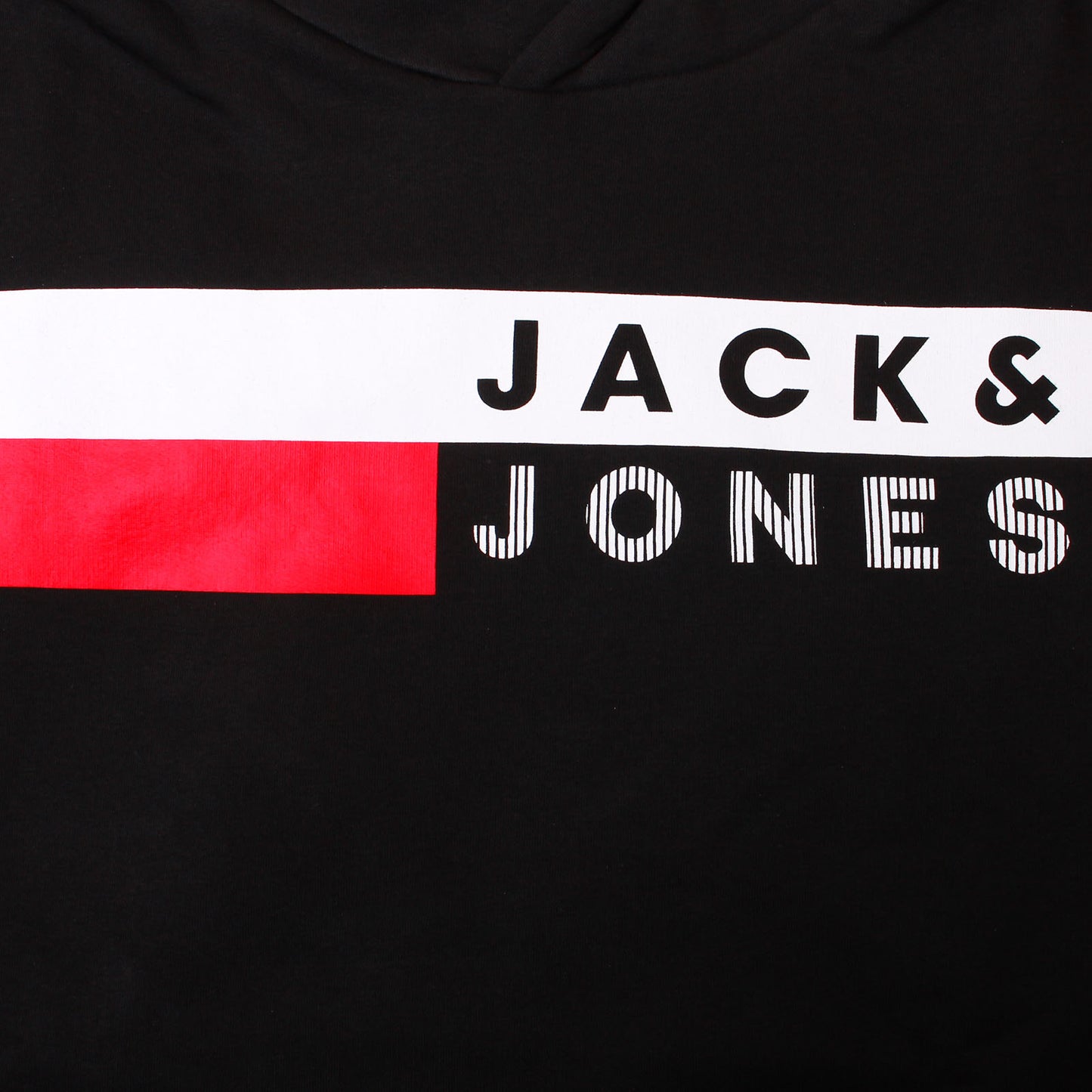 Jack & Jones Plus Size Corp Logo Hoodie Black/Play4