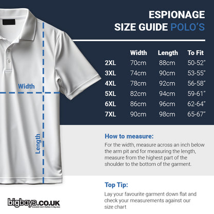 Espionage Plus Size P208 Smart Polo Navy