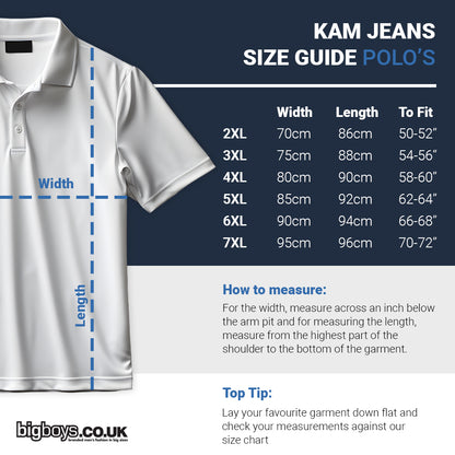 Kam Jeans Plus Size Jacquard Collar Jersey Polo Sage