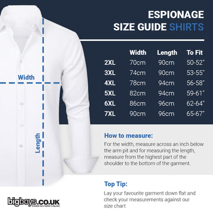 Espionage Plus Size Sh150 Button Down L/S Shirt White