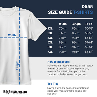 D555 Plus Size Flyers Plain T-Shirt White