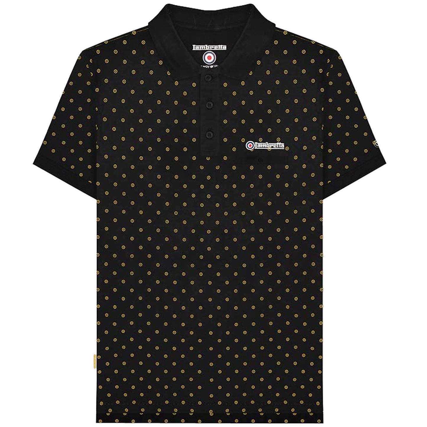 Plus Size Lb4299 Target Aop Premium Polo Black/Gold