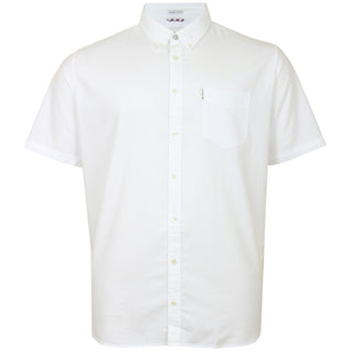 Ben Sherman Plus Size 65095 Signature Oxford S/S Shirt White