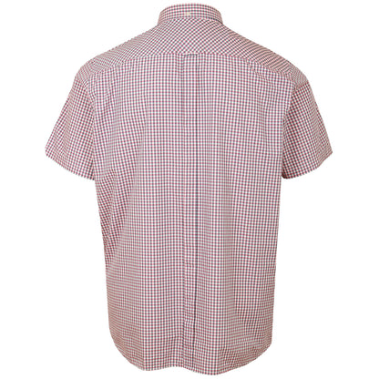 Ben Sherman Plus Size 59142 Core Gingham S/S Shirt Scarlet