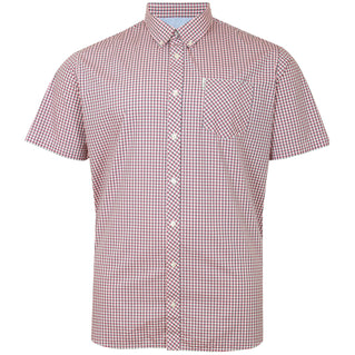 Ben Sherman Plus Size 59142 Core Gingham S/S Shirt Scarlet