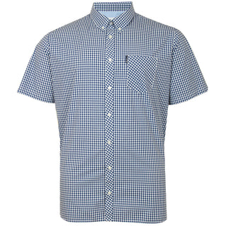 Ben Sherman Plus Size 59142 Core Gingham S/S Shirt Dark Blue