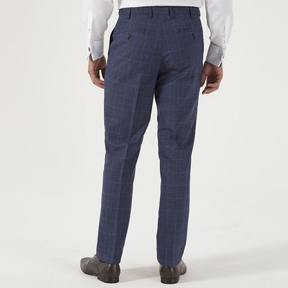 Mm70043 Anello Tailored Trousers Blue Check