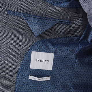 Skopes Plus Size Reece Heritage Check Jacket Blue