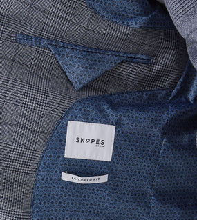 Skopes Plus Size Reece Heritage Check Jacket Blue