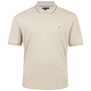 Tommy Hilfiger Plus Size Placket Interest Polo Sandalwood