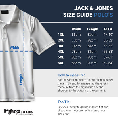 Jack & Jones Plus Size Fusion Pique Polo White