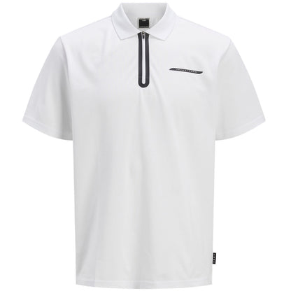 Jack & Jones Plus Size Fusion Pique Polo White