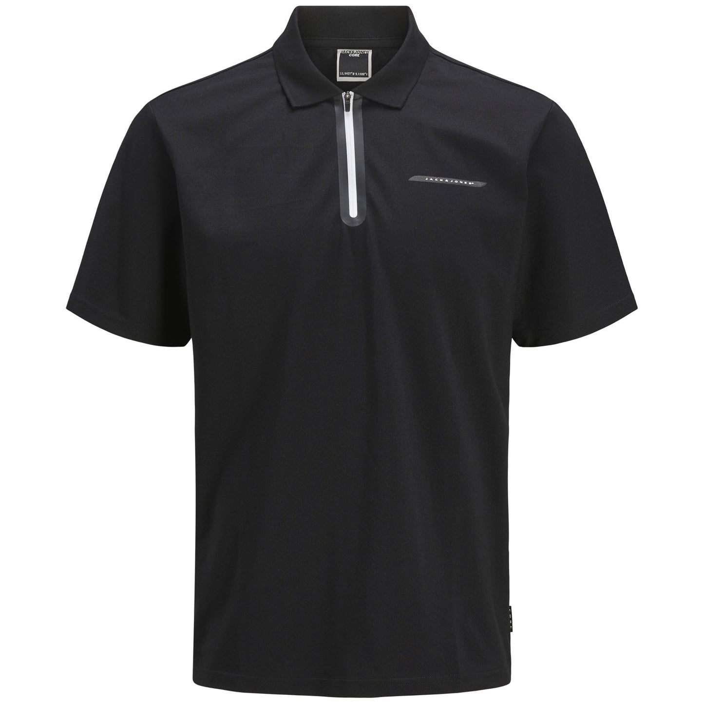 Jack & Jones Plus Size Fusion Pique Polo Black