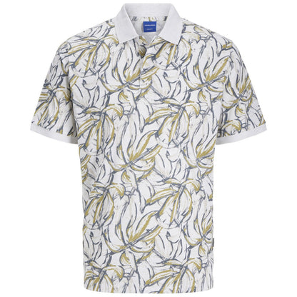 Jack & Jones Plus Size Split Aop Polo Cloud Dancer