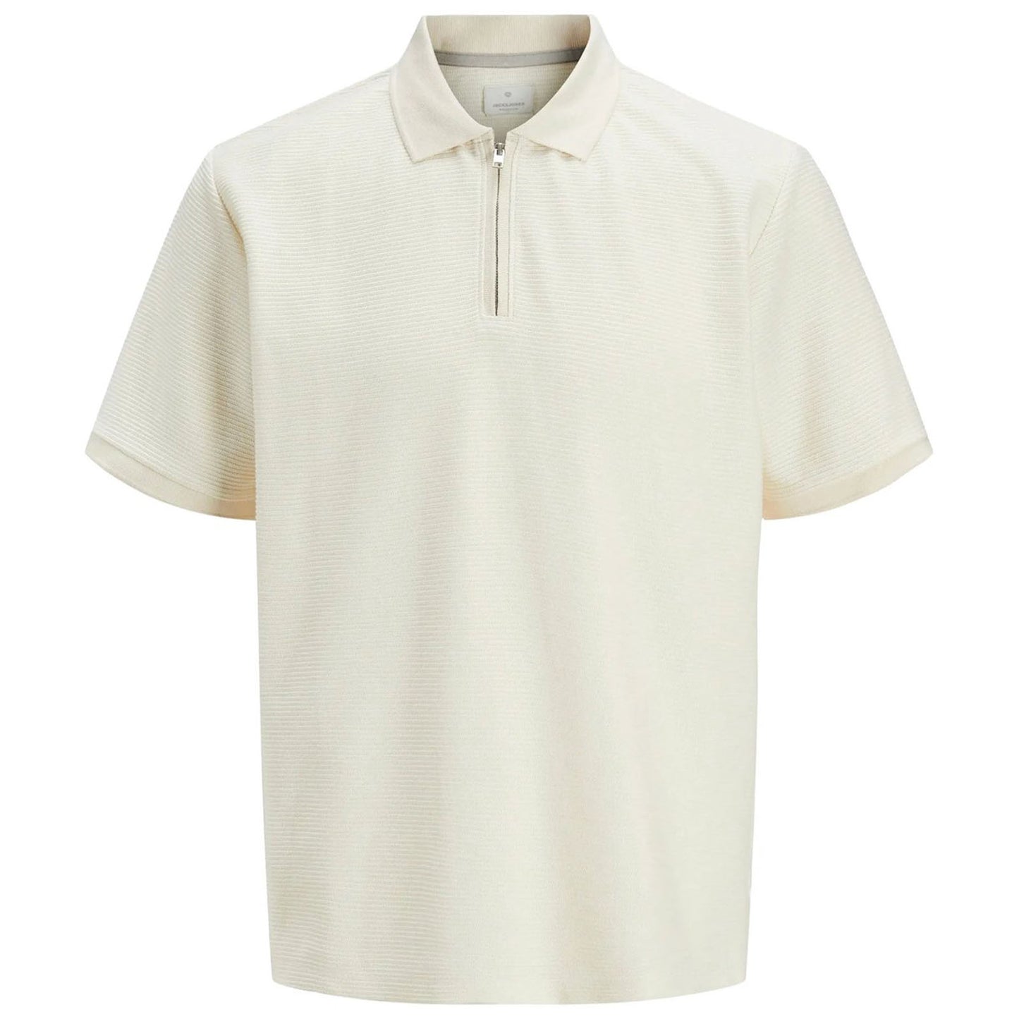 Jack & Jones Plus Size Cronnie Zip Polo Bright White