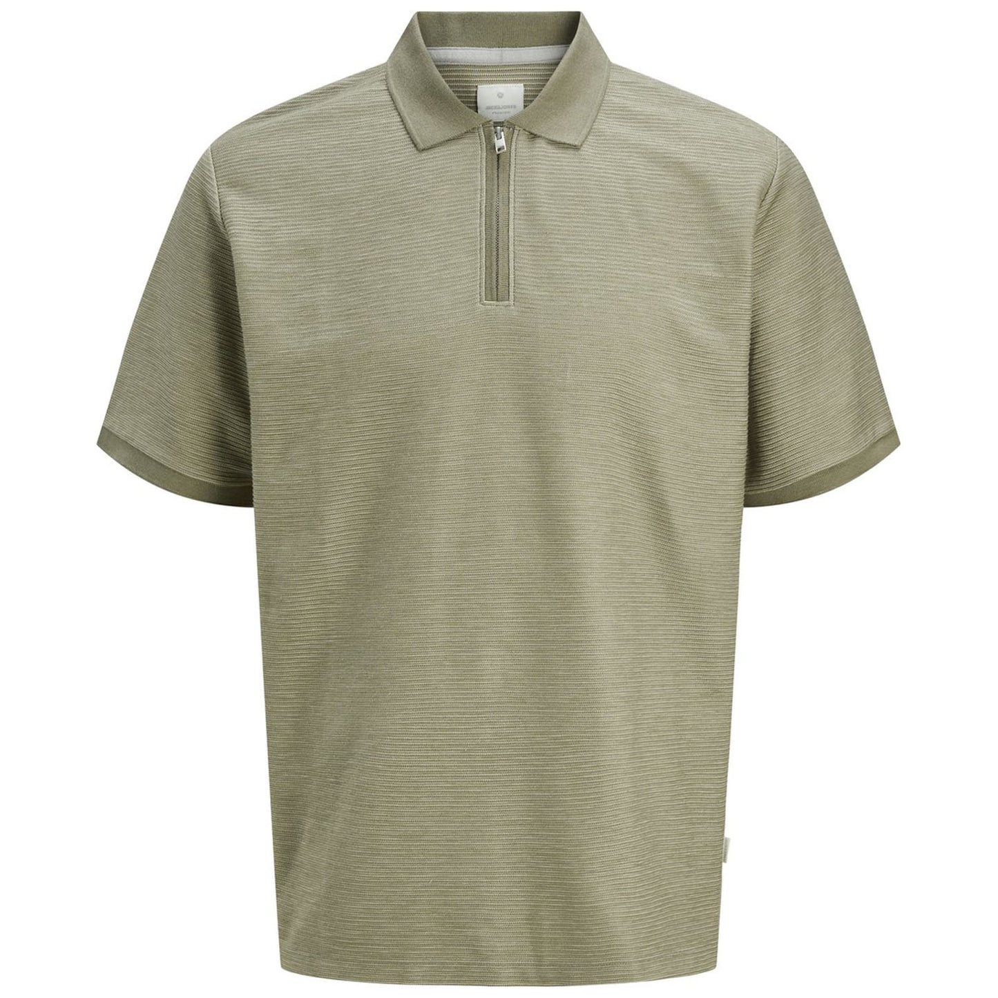 Jack & Jones Plus Size Cronnie Zip Polo Silver Lining