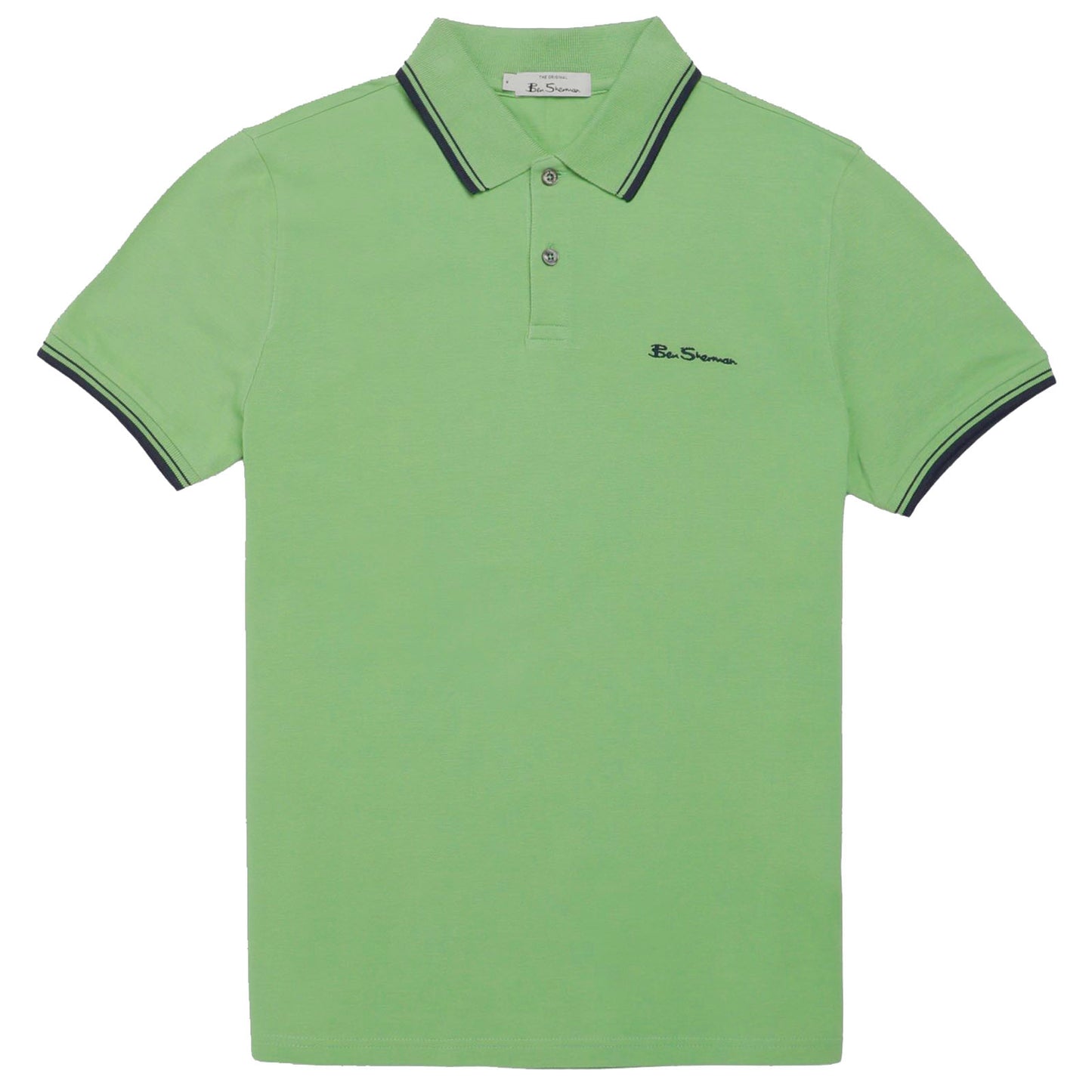 Plus Size 77487 Signature Tipped Polo Grass Green