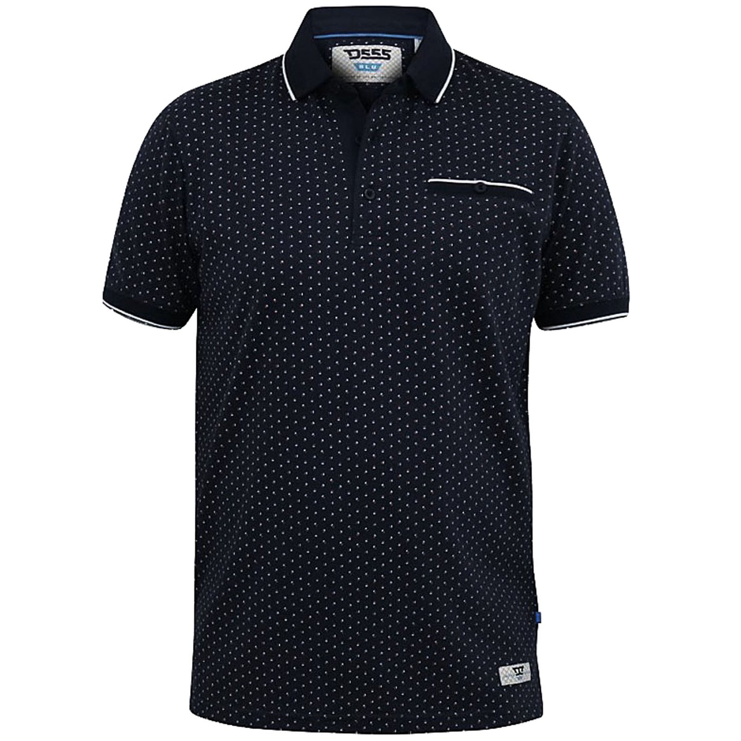 Plus Size Darwin Ao Print Polo Navy