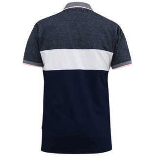 D555 Plus Size Emerson Cut & Sew Polo Navy