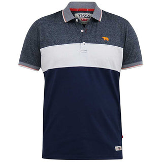 D555 Plus Size Emerson Cut & Sew Polo Navy