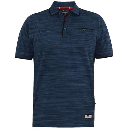 D555 Plus Size Foxley Pique Polo Navy Reno