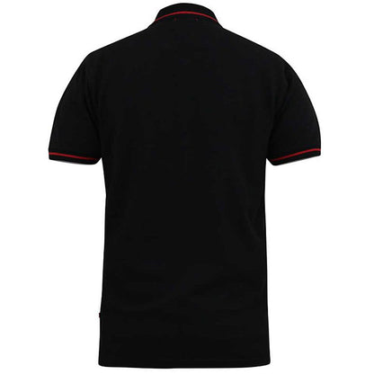 Plus Size Salford Tipped Pique Polo Black