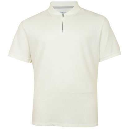 Plus Size Johhny Half Zip Polo Cloud Dancer