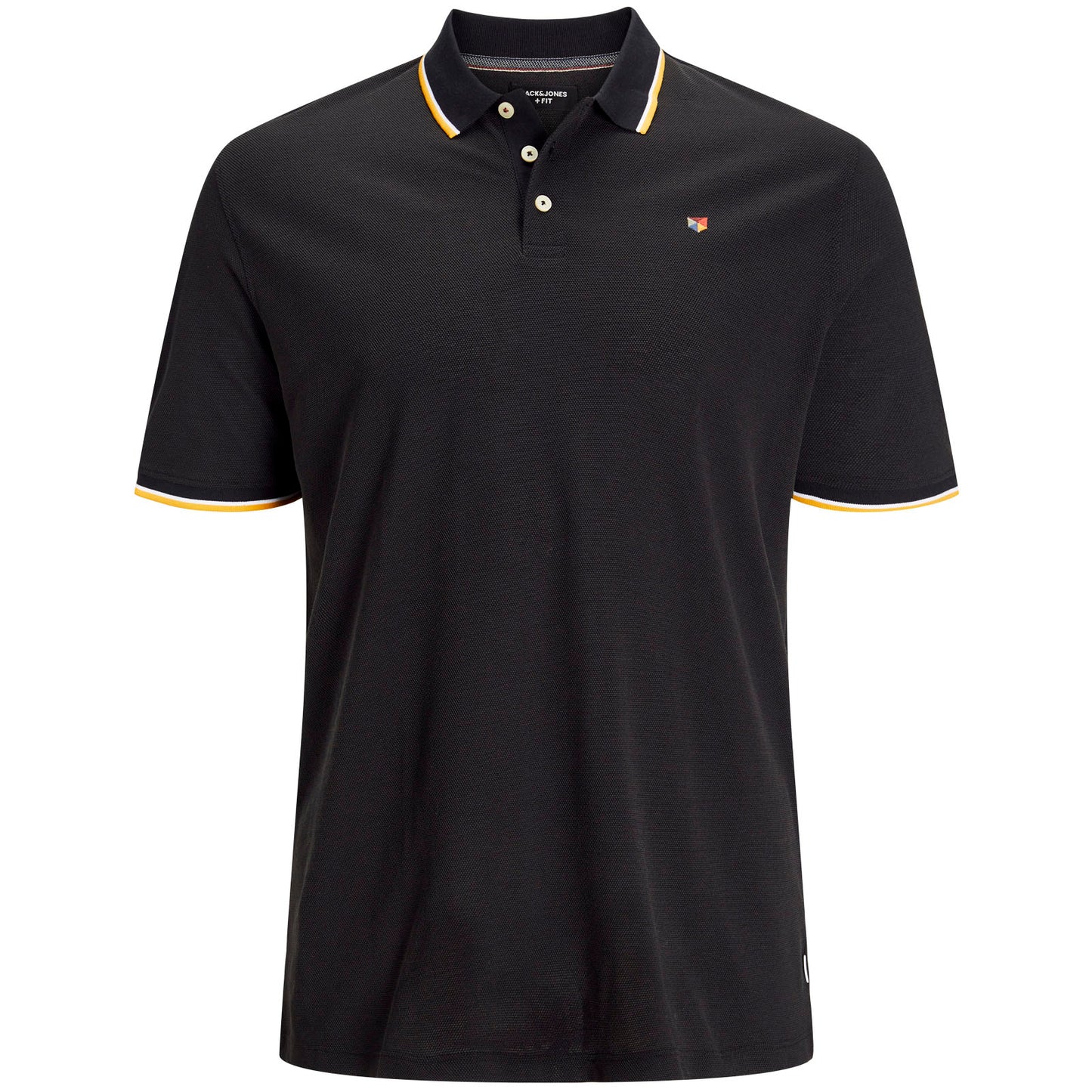 Plus Size Blu Win Tipped Polo Black