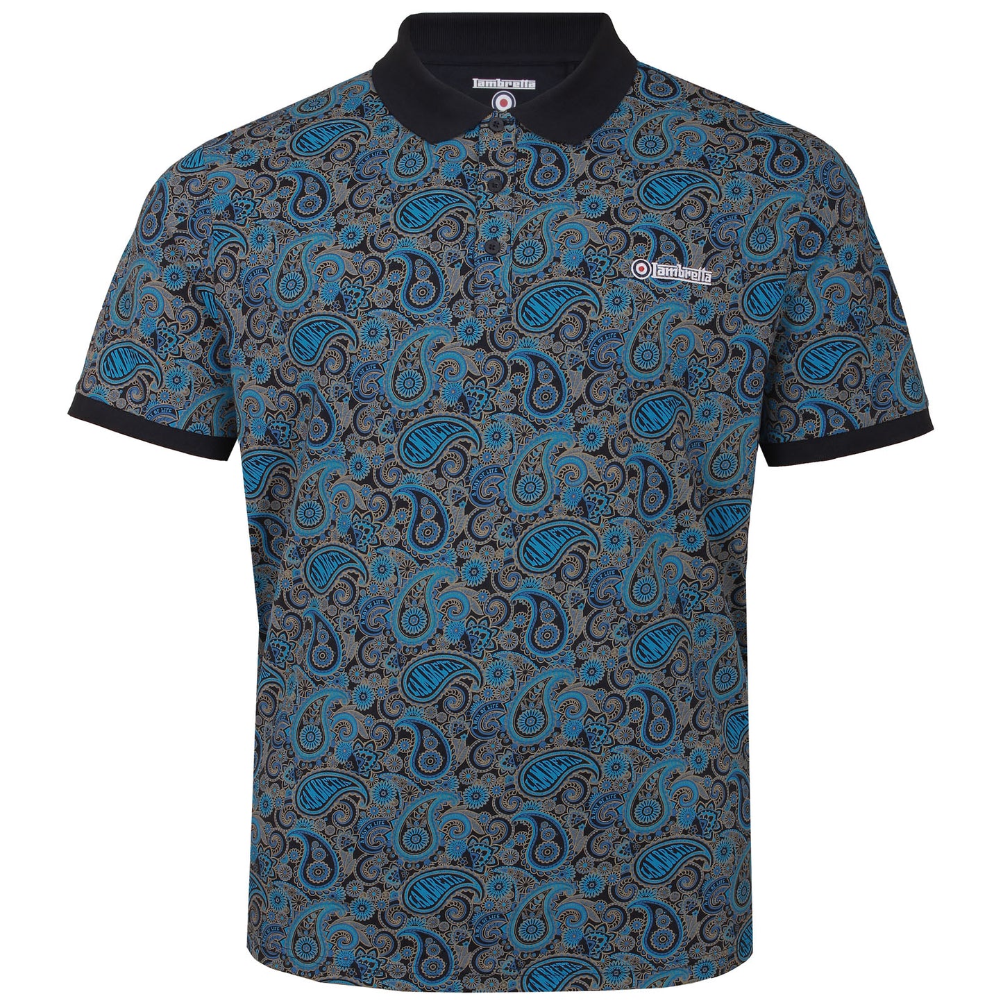 Plus Size Lb0031 Paisley Brand Polo Navy