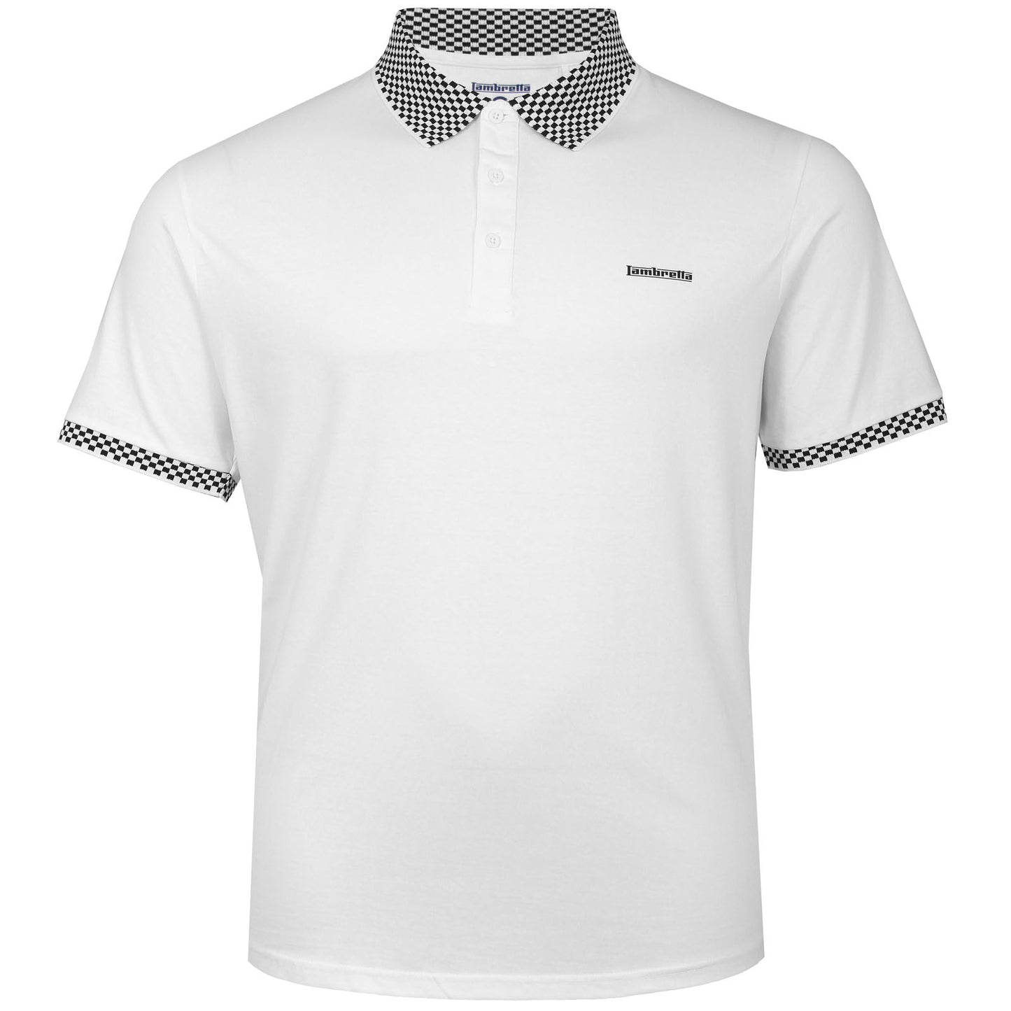 Lambretta Plus Size Lb1029 Two Tone Polo White