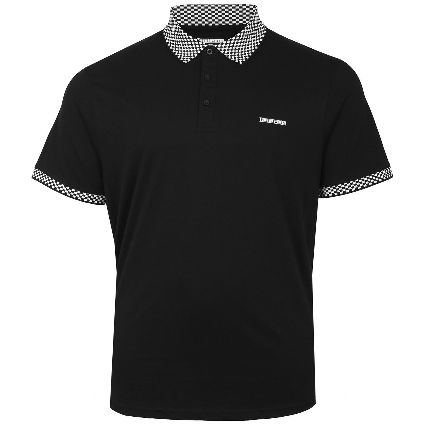 Plus Size Lb1029 Two Tone Polo Black