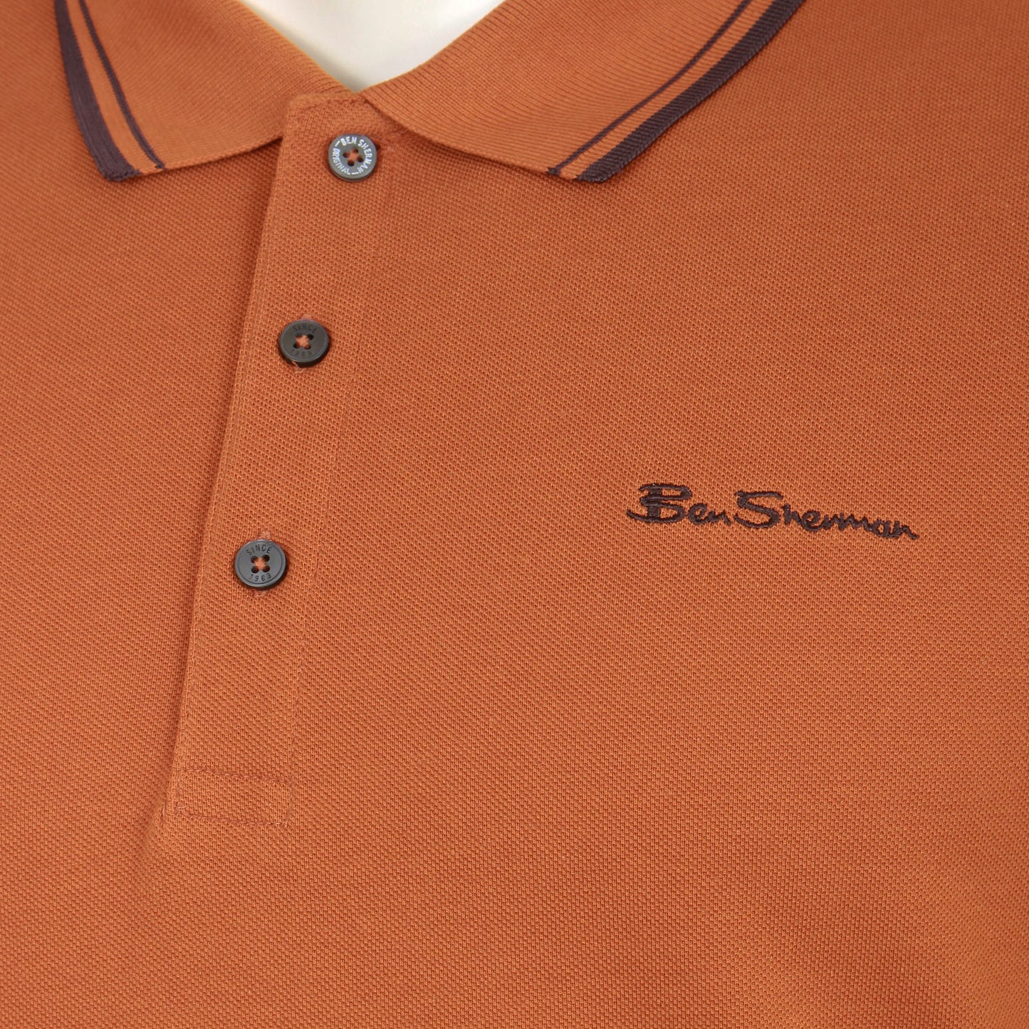 Ben Sherman Plus Size 1012790 Signature Polo Orange