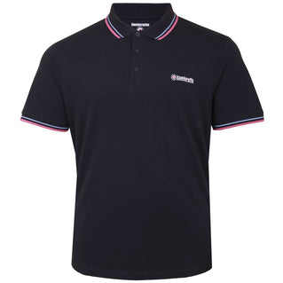 Lambretta Plus Size Lb1608 Twin Tipped Polo Navy (Violet Tip)