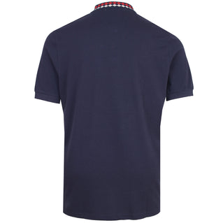 Ben Sherman Plus Size Collar Interest Polo Dark Navy