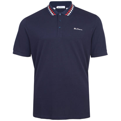 Plus Size 0077633 Collar Interest Polo Dark Navy