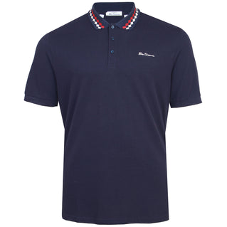 Ben Sherman Plus Size 77633 Collar Interest Polo Dark Navy