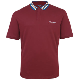 Tommy Hilfiger Plus Size Gifting Collar Polo Deep Rouge