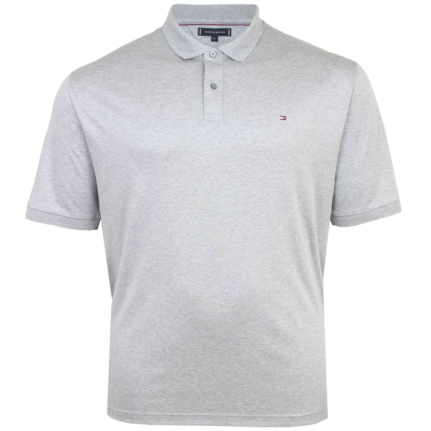 Tommy Hilfiger Plus Size Liquid Cotton Essential Polo Grey Heather