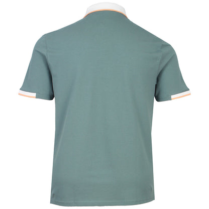 Lyle & Scott Plus Size Half Tipped Polo Green Mercurial