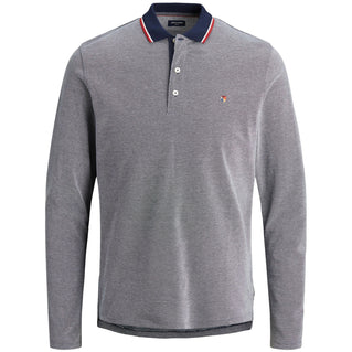 Jack & Jones Plus Size Win Long Sleeve Polo Mood Indigo