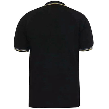 Plus Size Benjamin Pique Tipped Polo Black