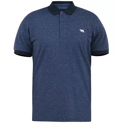 Plus Size Bradley Jacquard Jersey Polo Navy