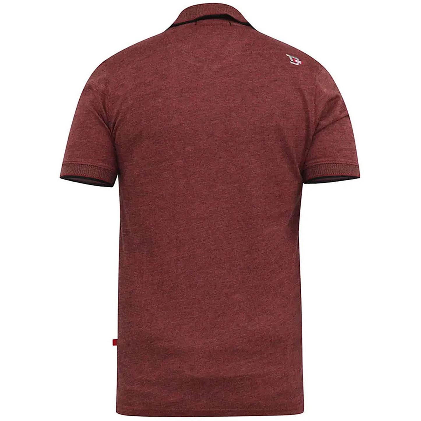 D555 Plus Size Troy Textured Polo Rust